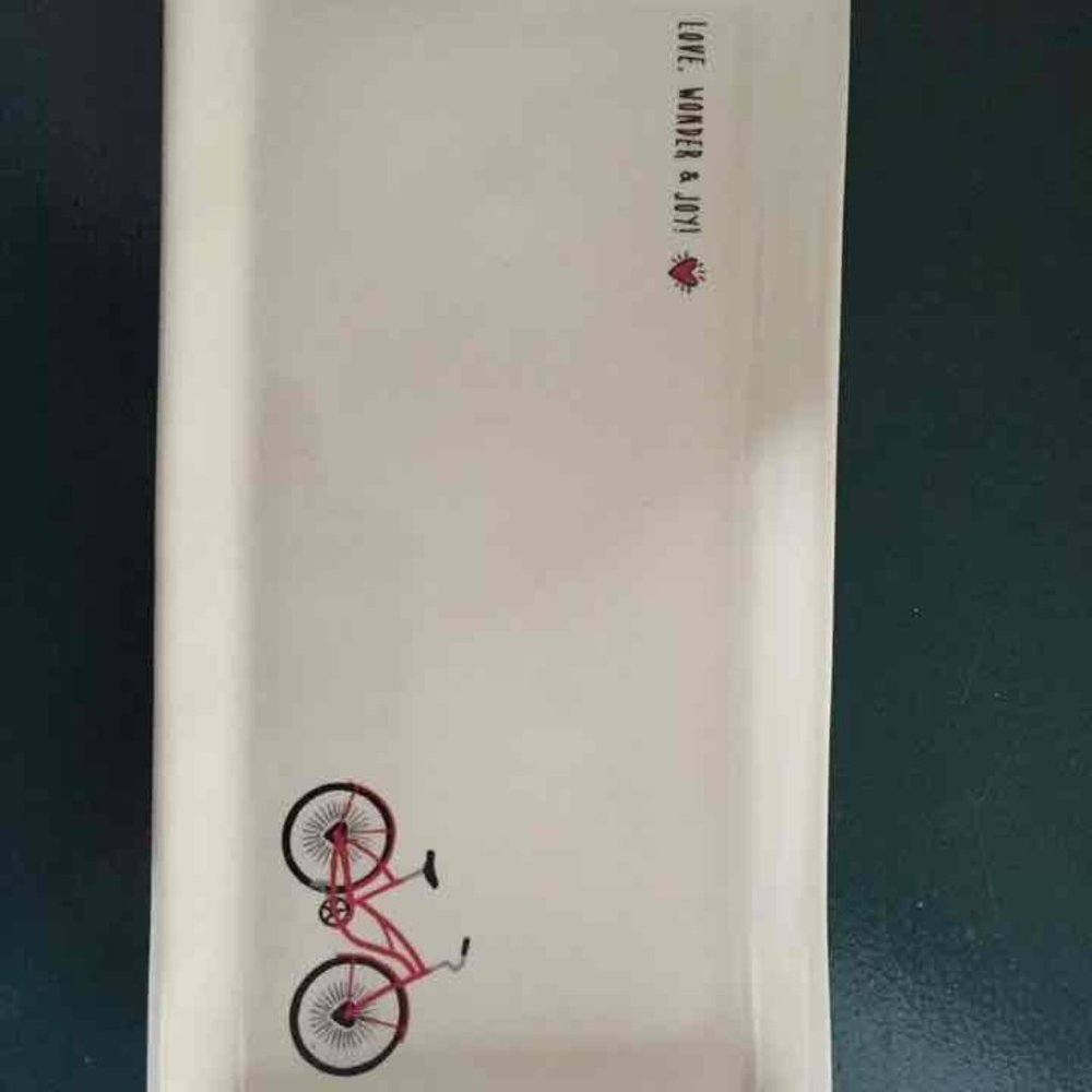 Magenta Love, Wonder and Joy tray With Bicycle Large Tray hard to find